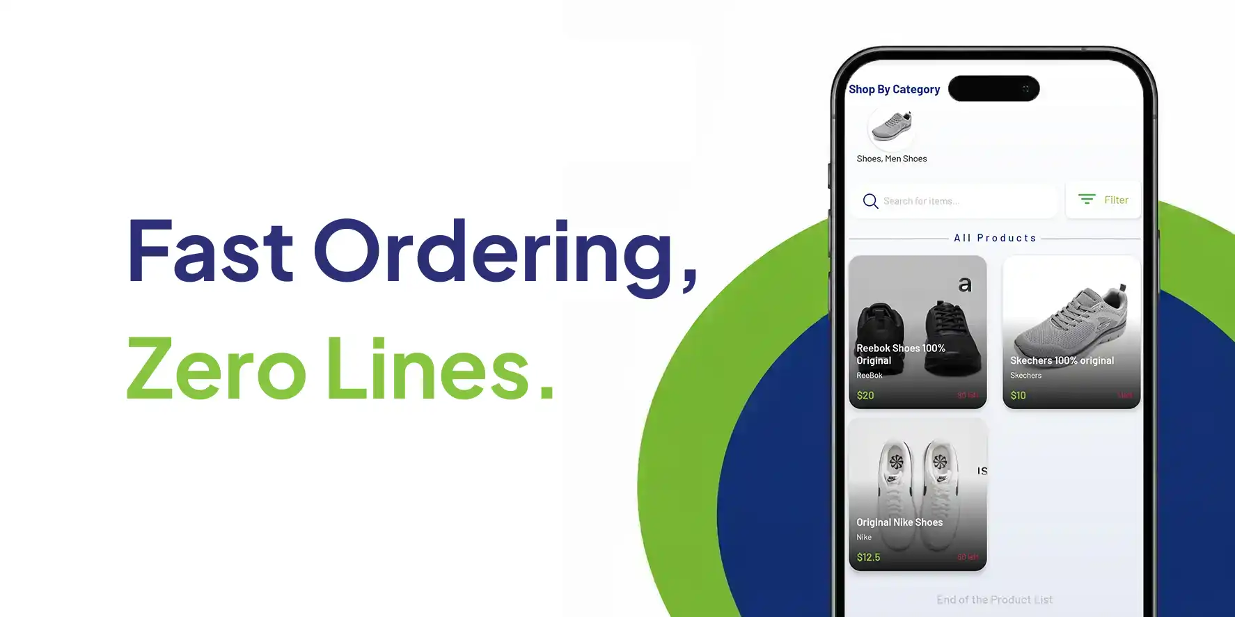 Order / Act in the curbsidemall app